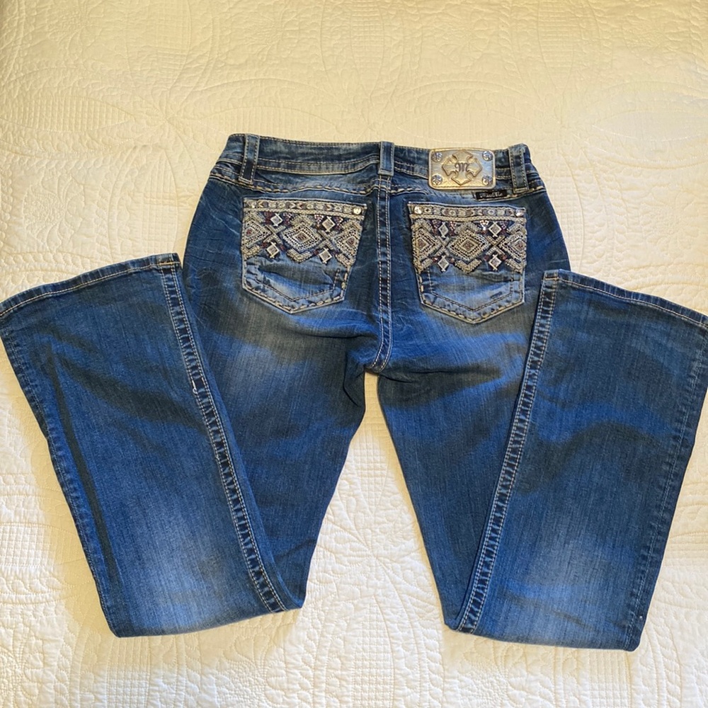 LIKE NEW Miss Me Boot cut jeans Size 30 inseam 30